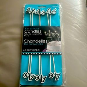 40th birthday six Candles